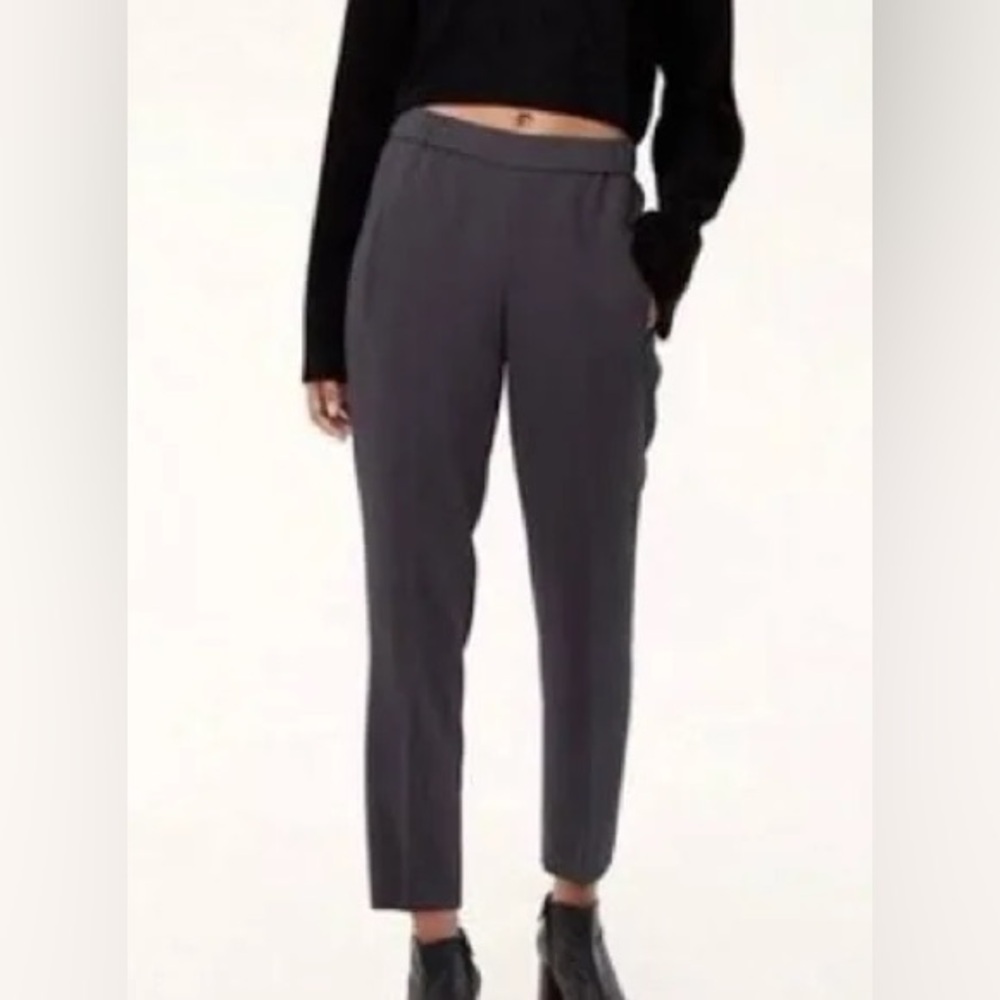 NWOT Artzia Wilfred Darontal Charcoal Ankle Pants Crepette